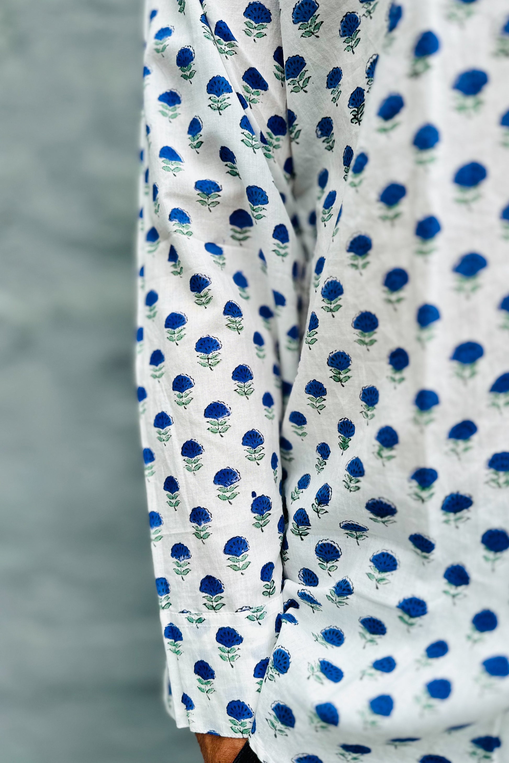 Men's Long Sleeve Shirt In Navy Dahlia