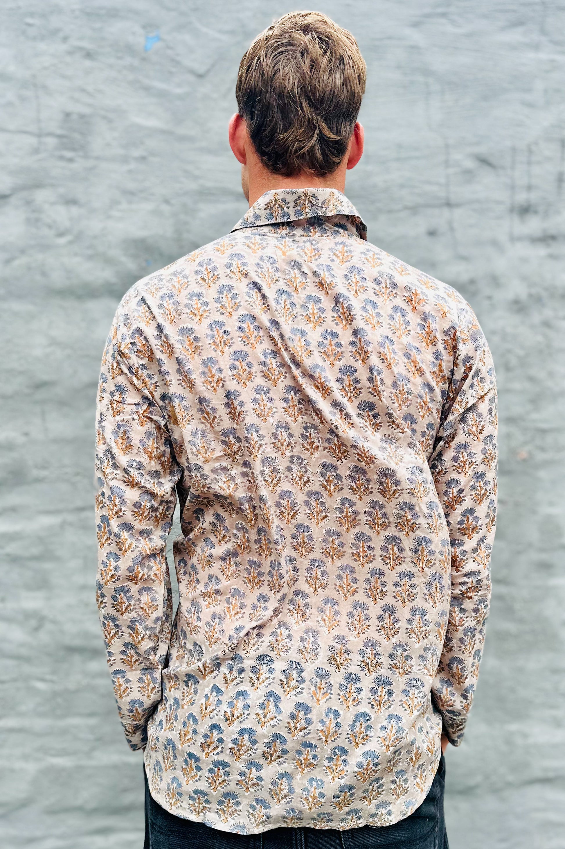 Men's Long Sleeve Shirt In Grey Thistle