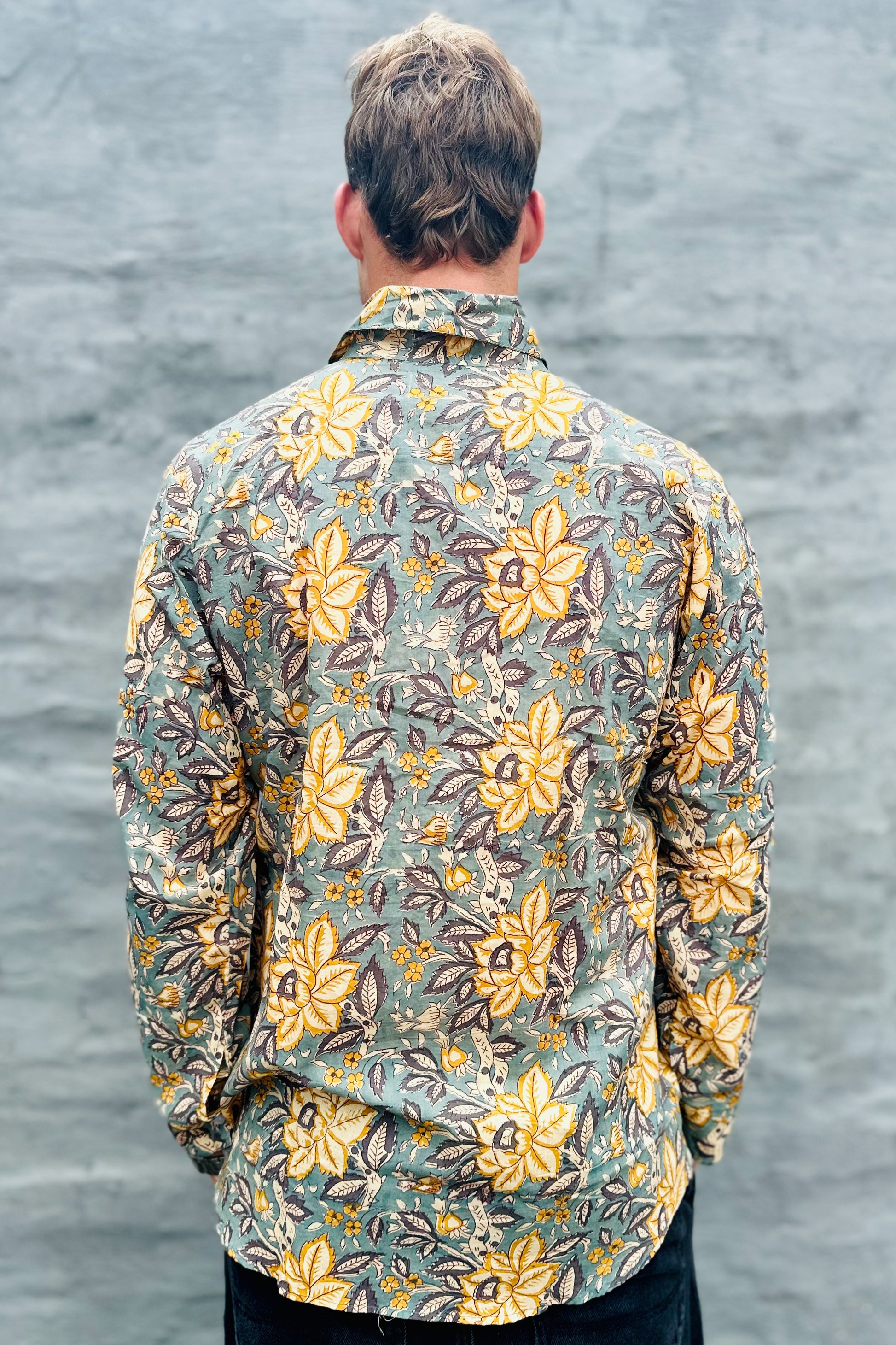 Men's Long Sleeve Shirt In Golden Sage
