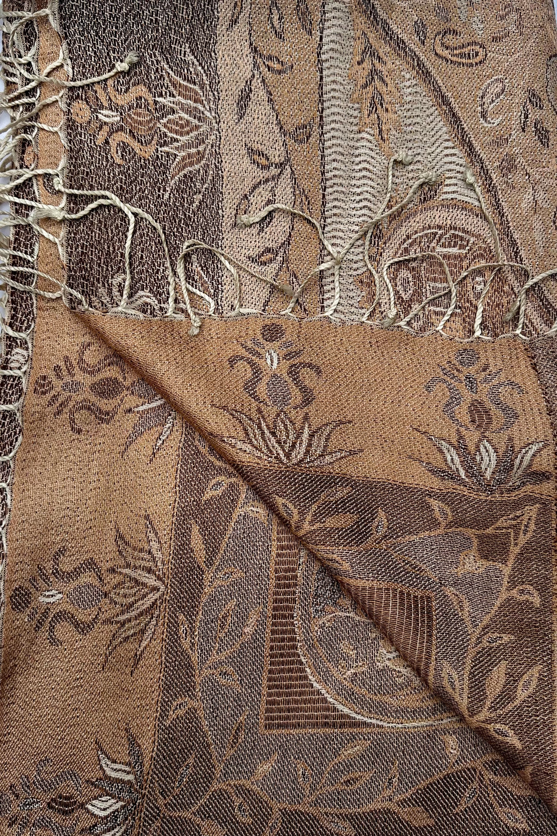 Cashmere & Bamboo Scarf In Golden Glow