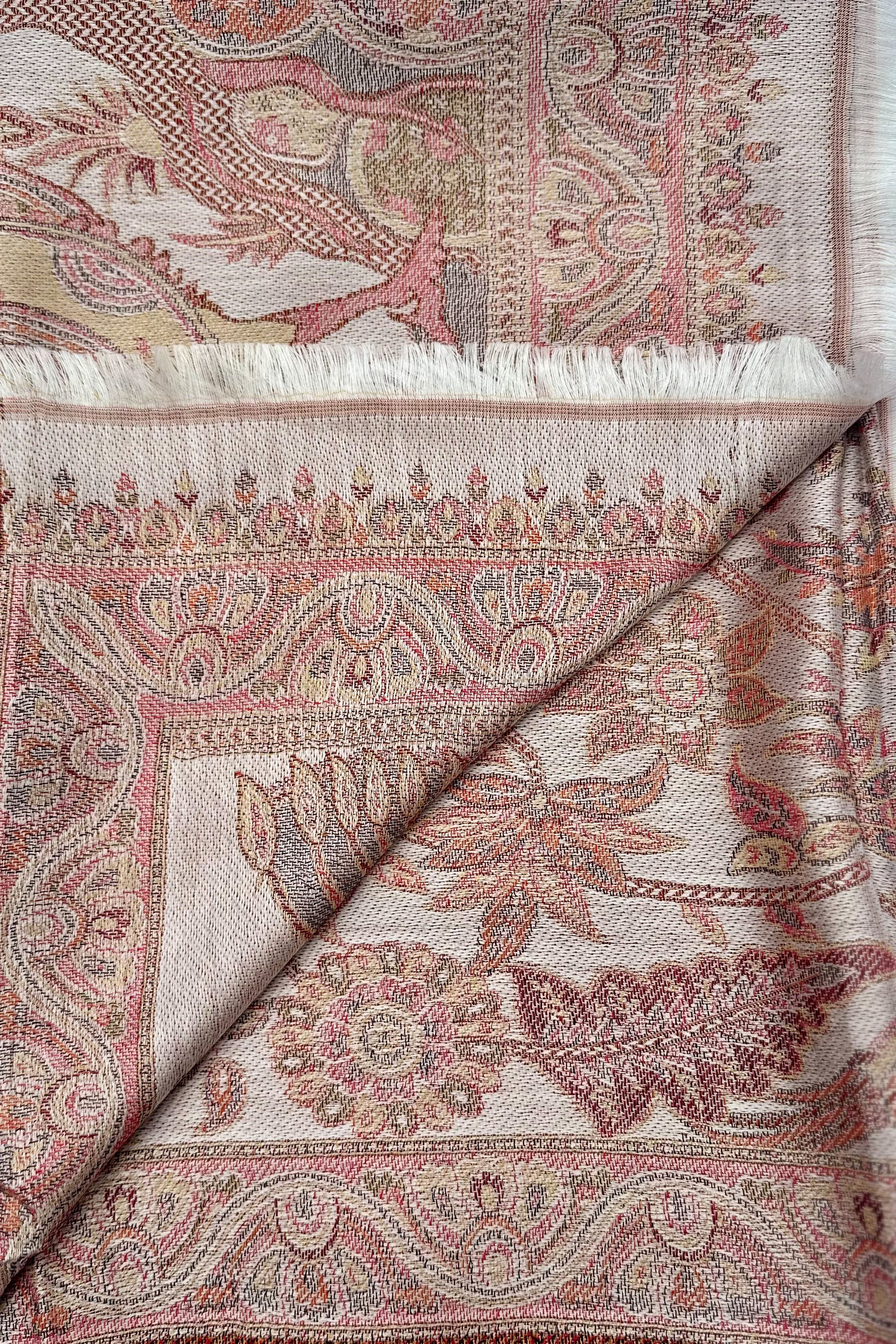 Cashmere & Bamboo Scarf In Pale Peacock