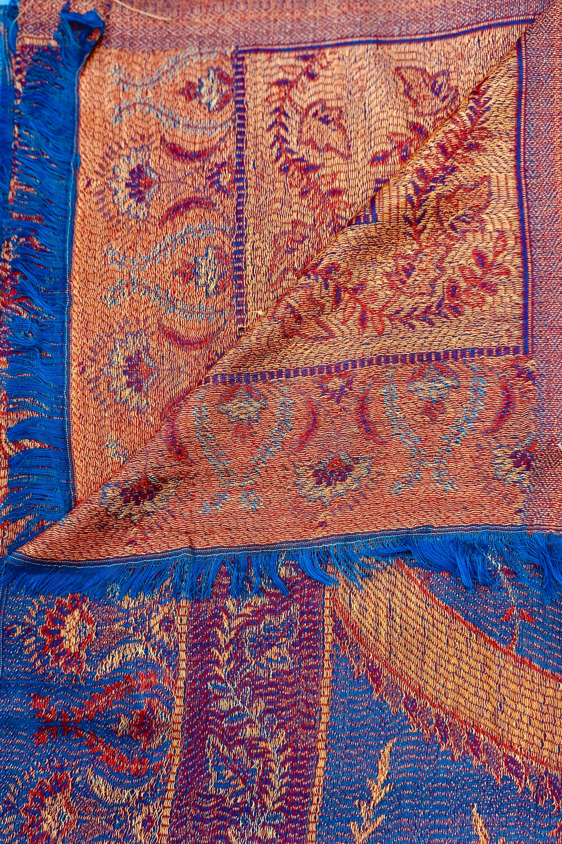 Cashmere & Bamboo Scarf In Golden Periwinkle