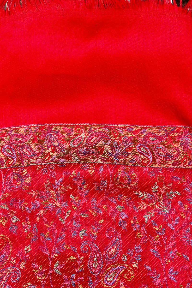 Cashmere & Bamboo Scarf In Ruby Paisley