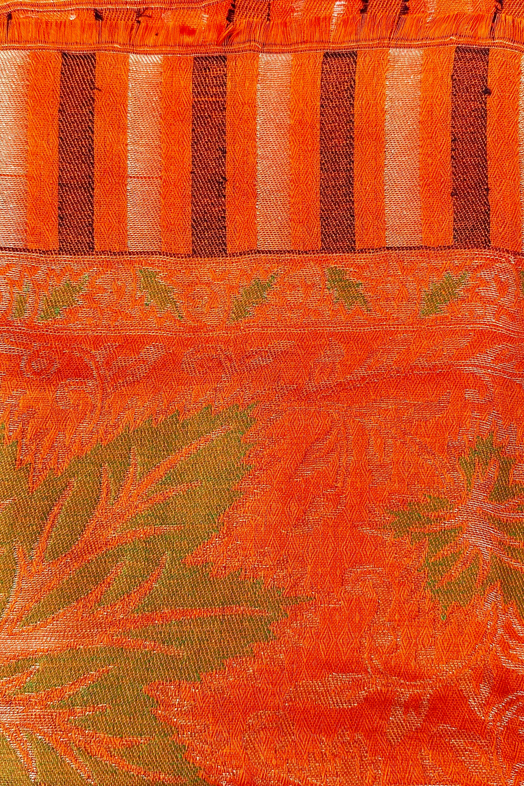 Cashmere & Bamboo Scarf In Autumnal Orange