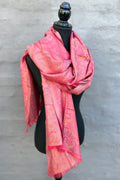 Cashmere & Bamboo Scarf In Scarlet Paisley