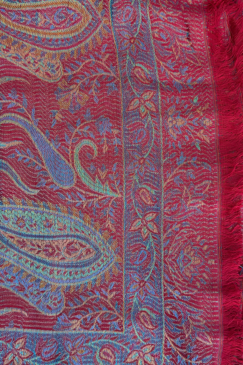 Cashmere & Bamboo Scarf In Ruby Glow