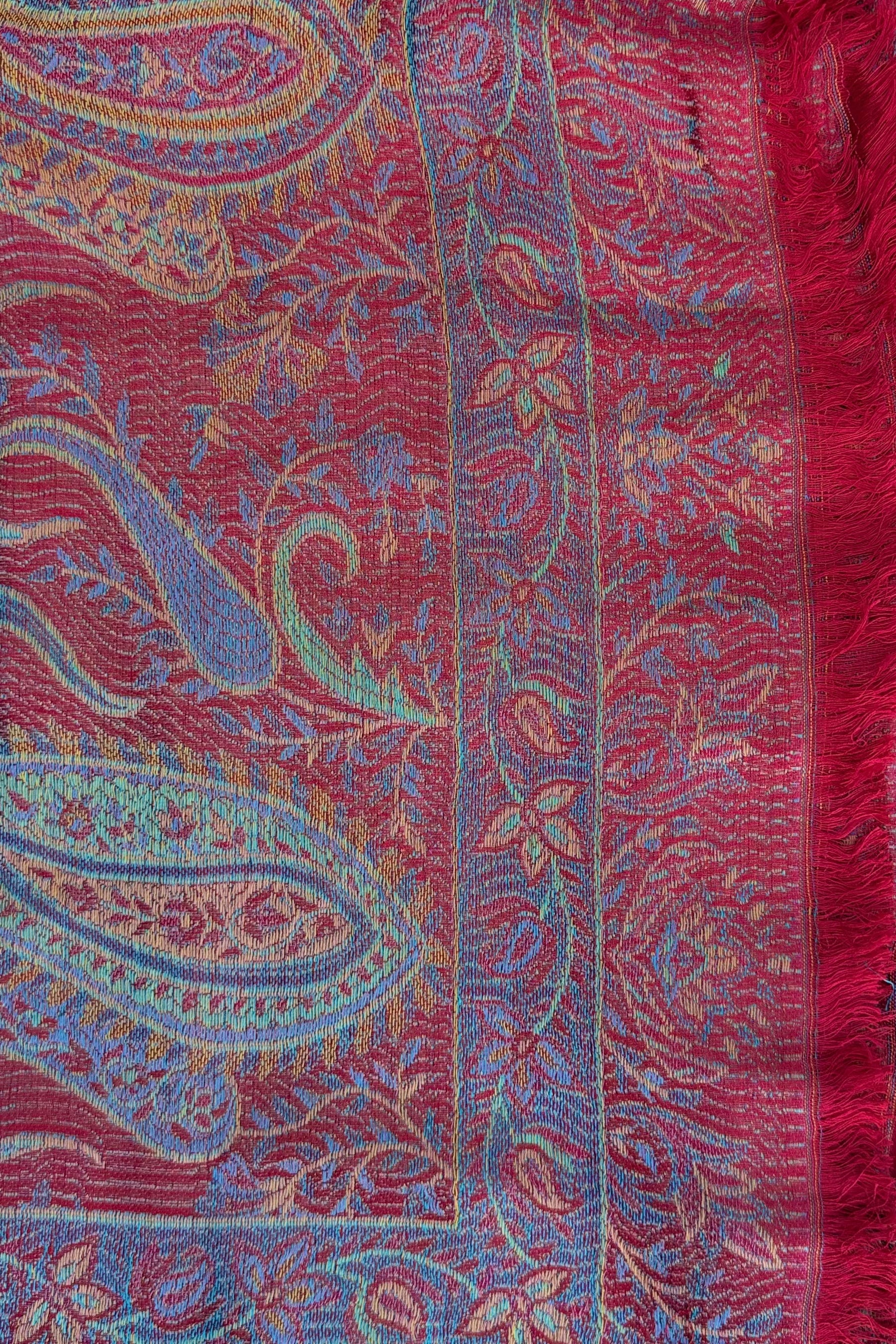 Cashmere & Bamboo Scarf In Ruby Glow