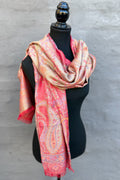 Cashmere & Bamboo Scarf In Ruby Glow