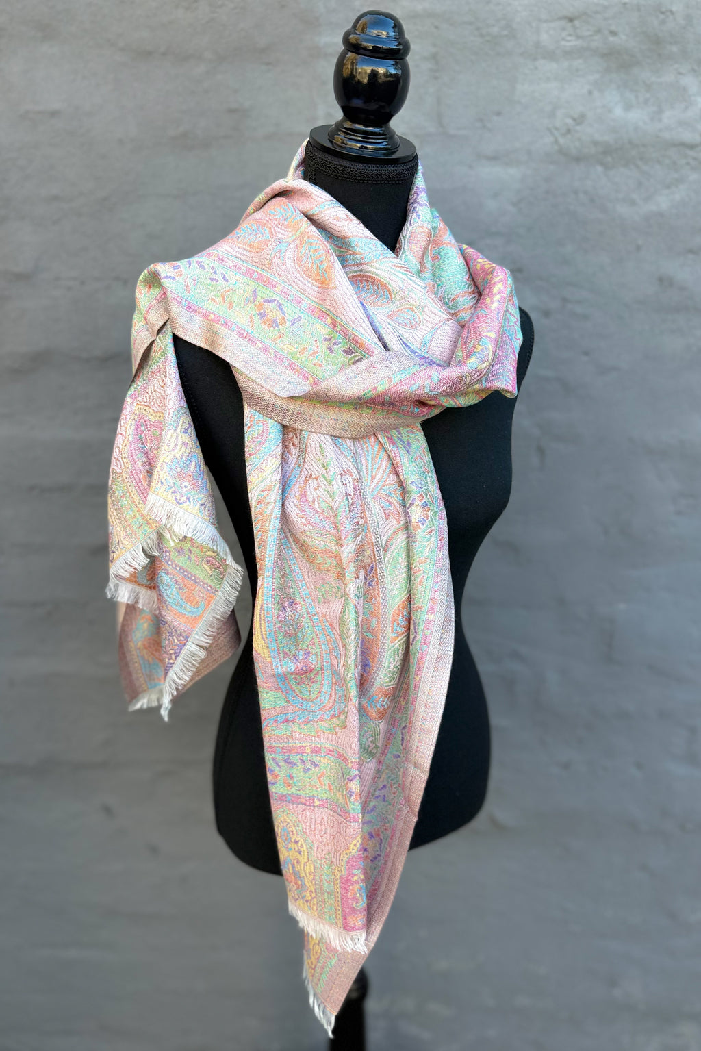 Cashmere & Bamboo Scarf In Pastel Fantasy