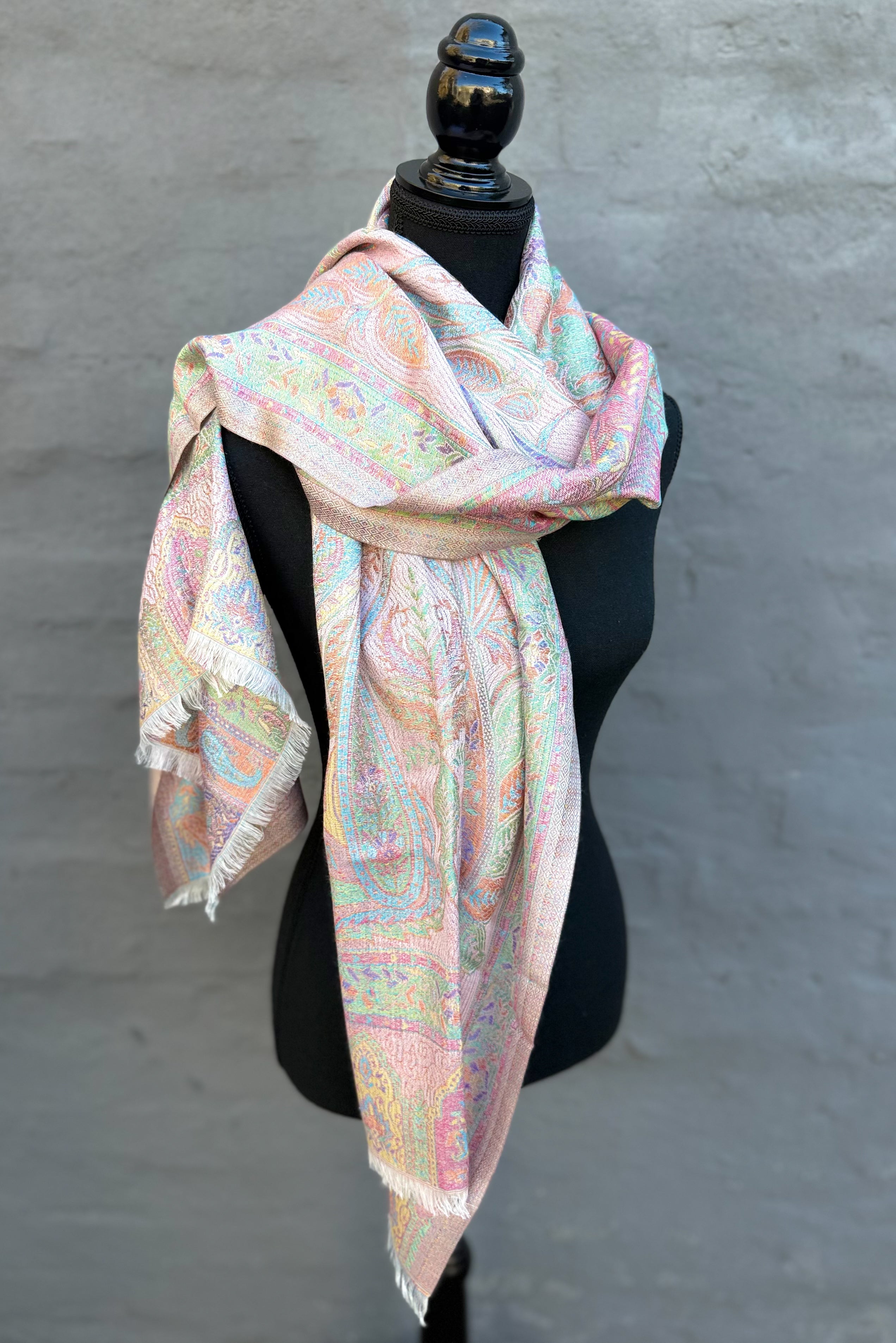 Cashmere & Bamboo Scarf In Pastel Fantasy