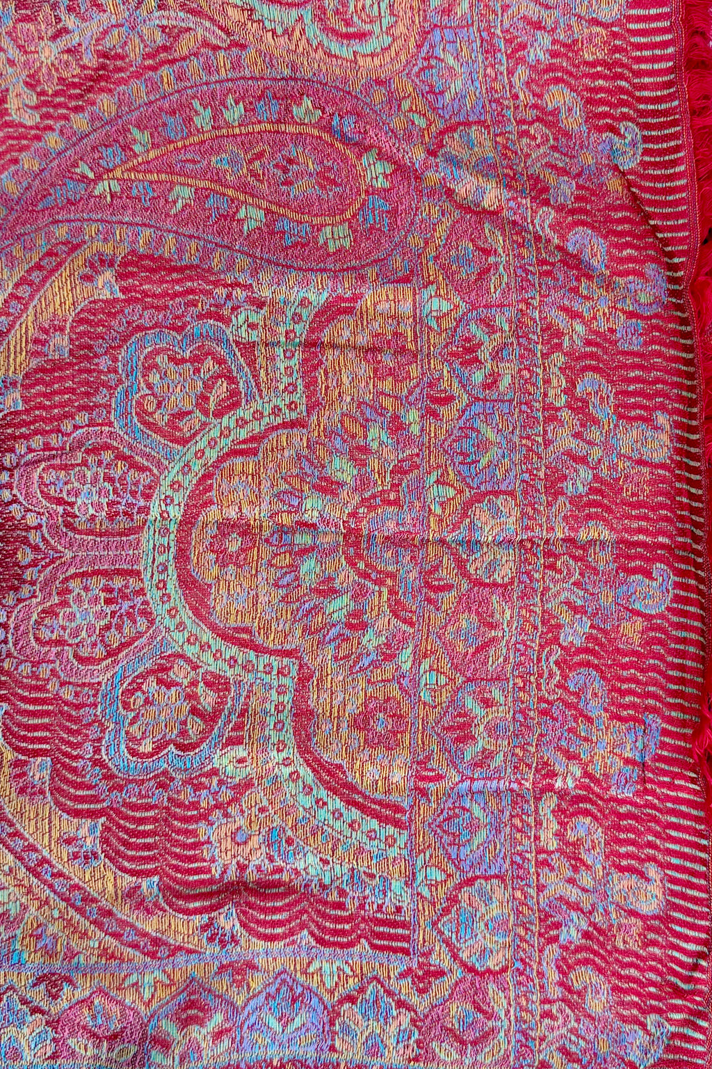 Cashmere & Bamboo Scarf In Golden Ruby