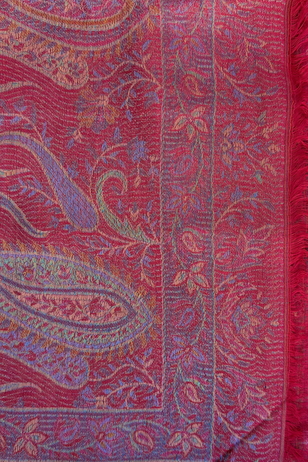 Cashmere & Bamboo Scarf In Red Floral