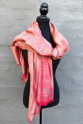 Cashmere & Bamboo Scarf In Red Floral