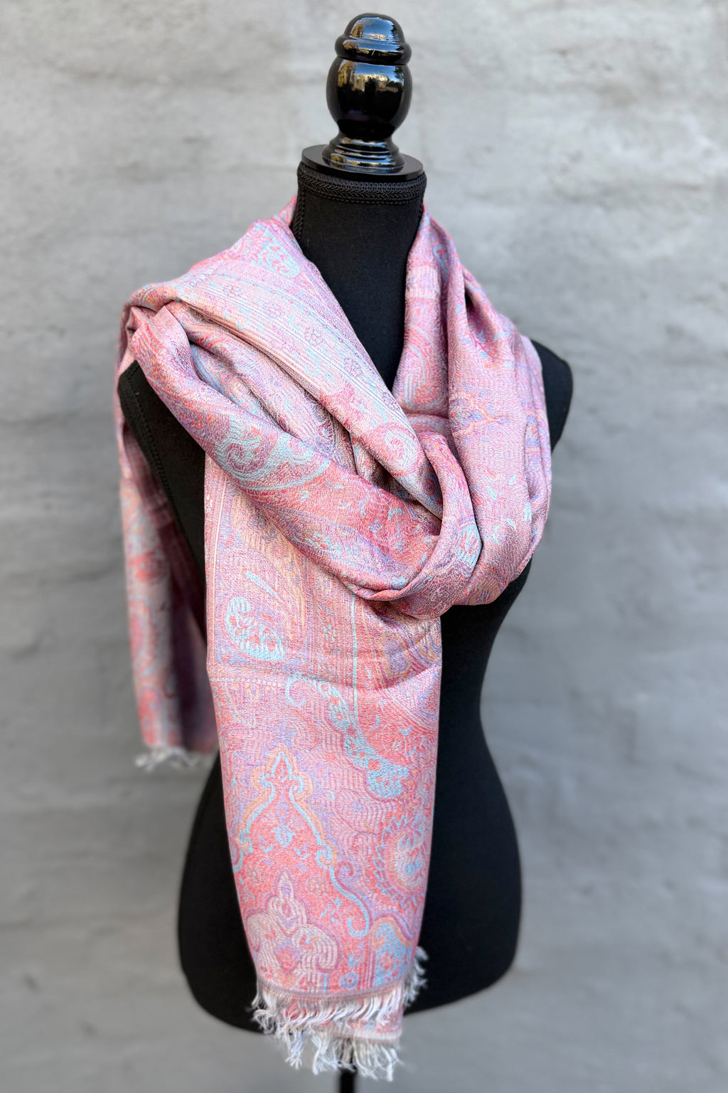 Cashmere & Bamboo Scarf In Sunset Sky
