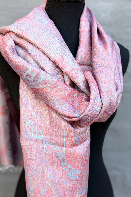 Cashmere & Bamboo Scarf In Sunset Sky