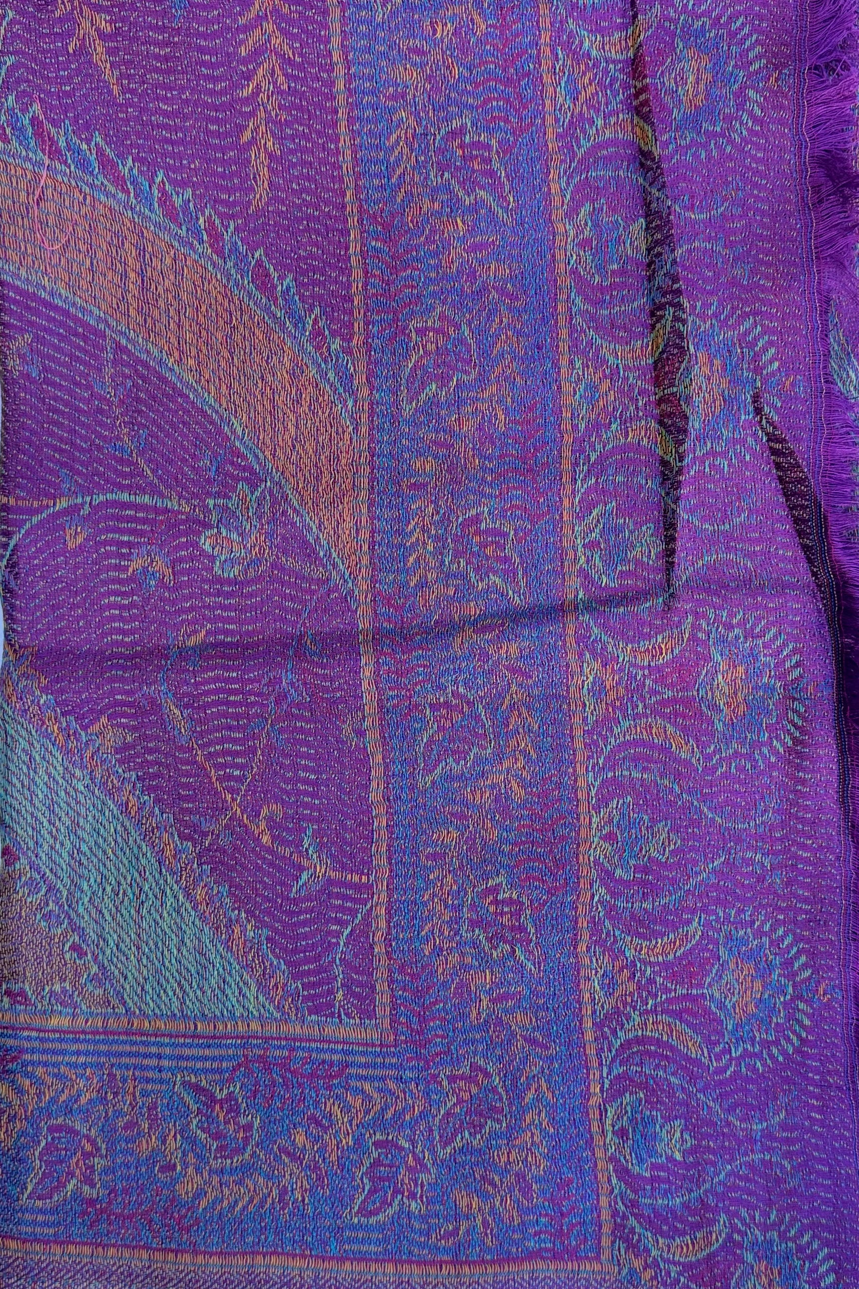 Cashmere & Bamboo Scarf In Purple Passion