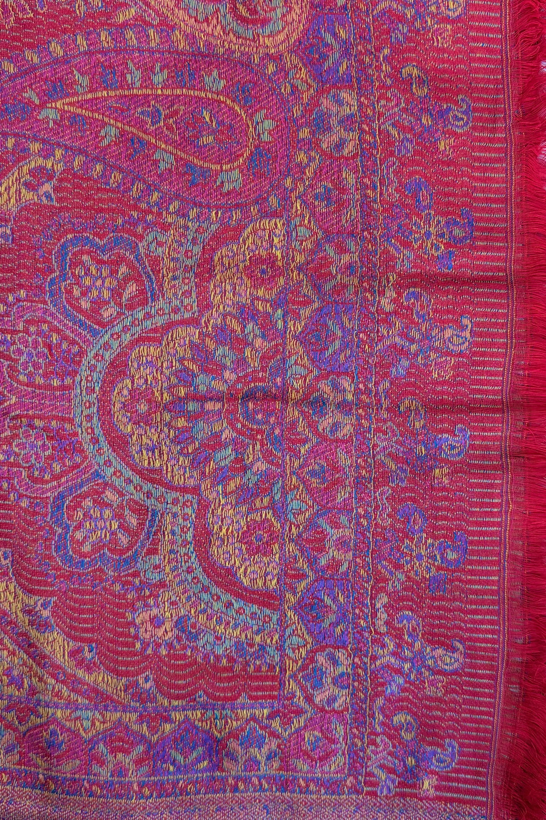 Cashmere & Bamboo Scarf In Poppy Red