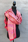 Cashmere & Bamboo Scarf In Poppy Red