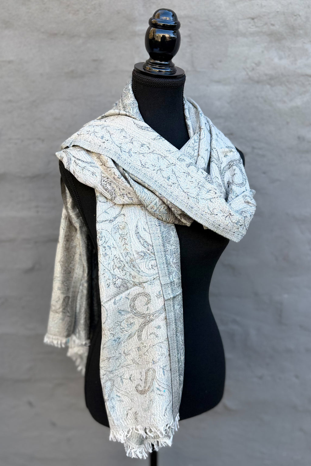 Cashmere & Bamboo Scarf In Glacier