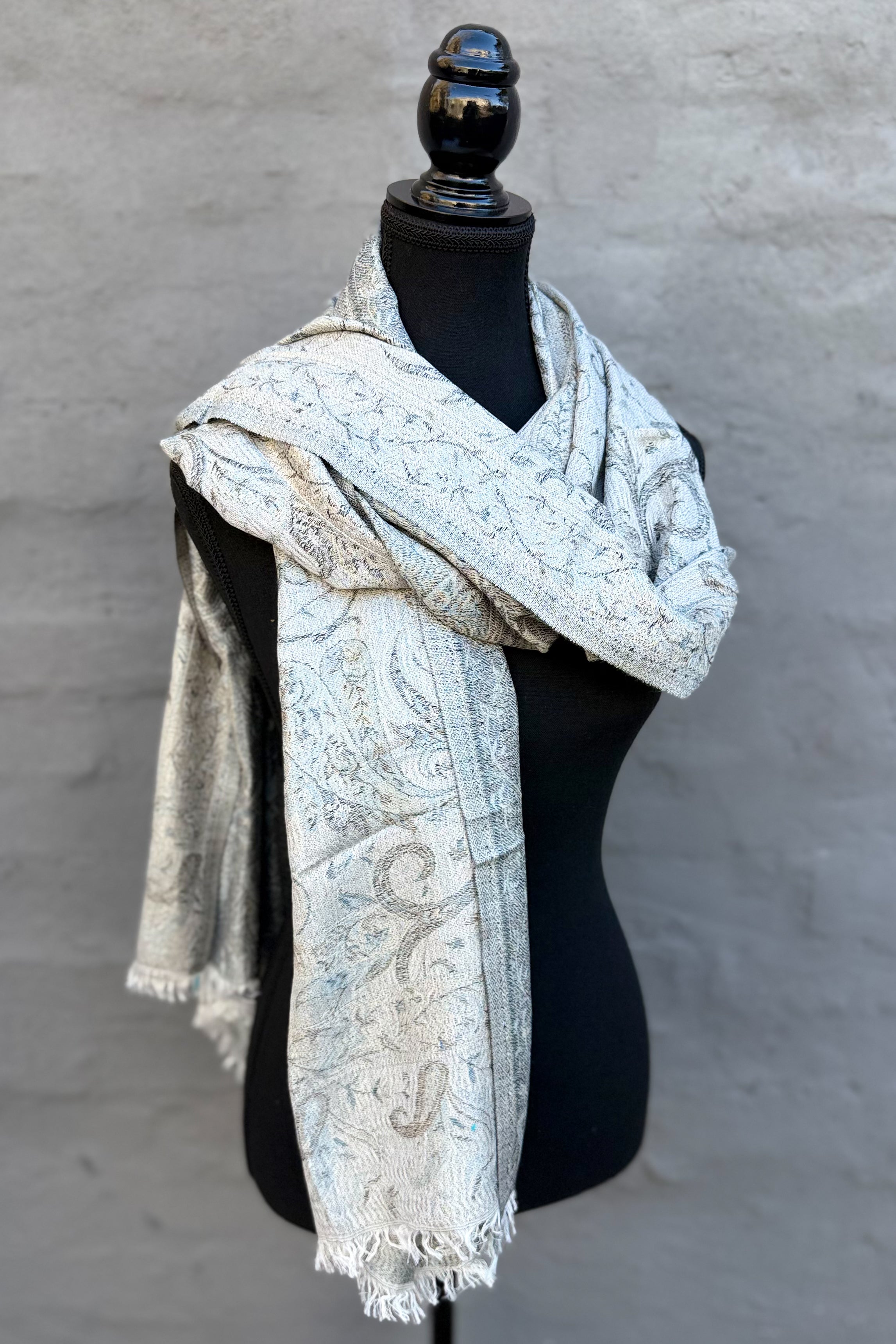 Cashmere & Bamboo Scarf In Glacier