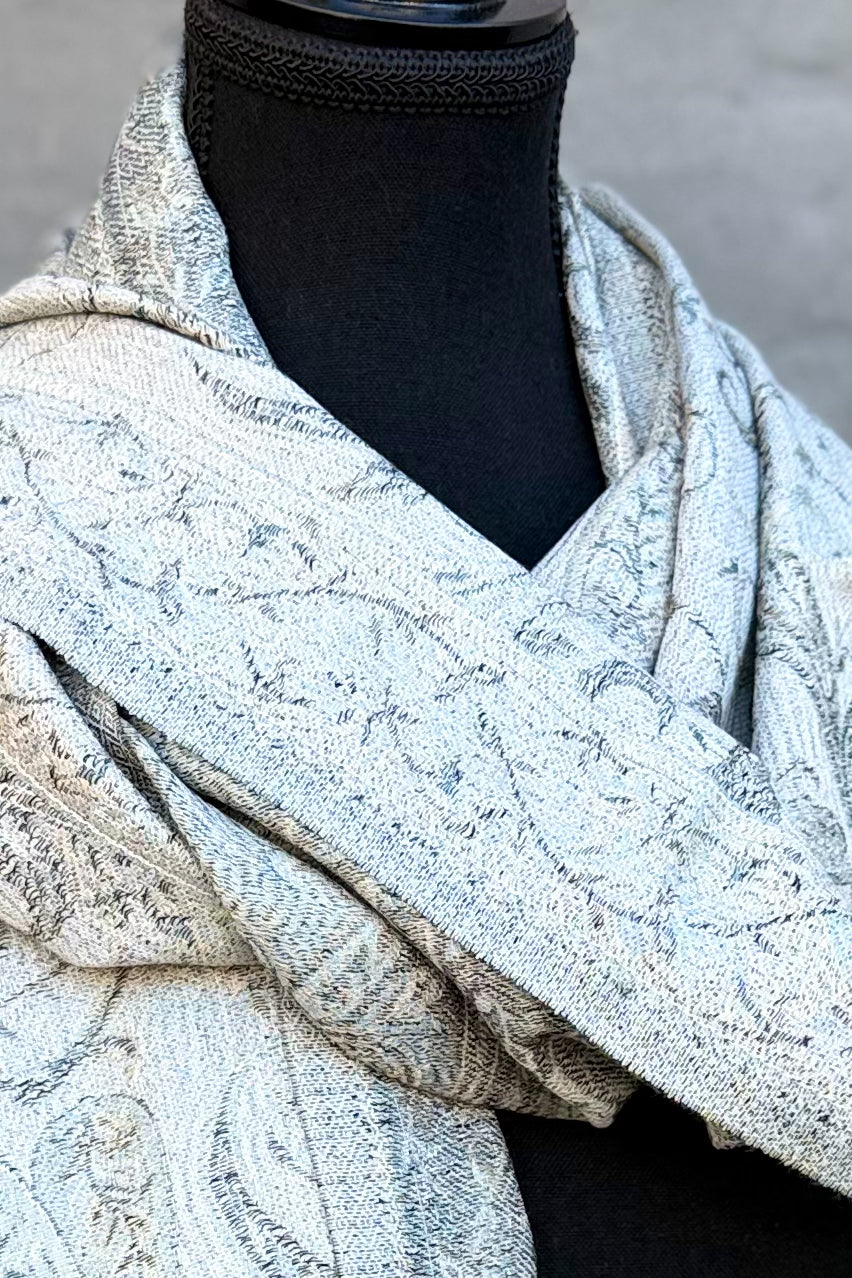 Cashmere & Bamboo Scarf In Glacier