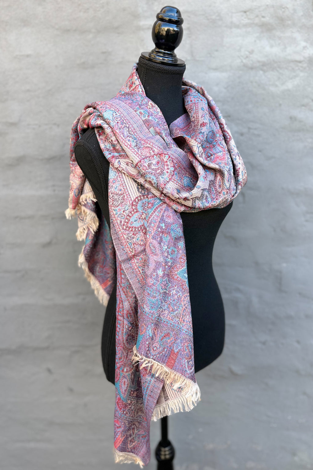 Cashmere & Bamboo Scarf In Rusty Sky