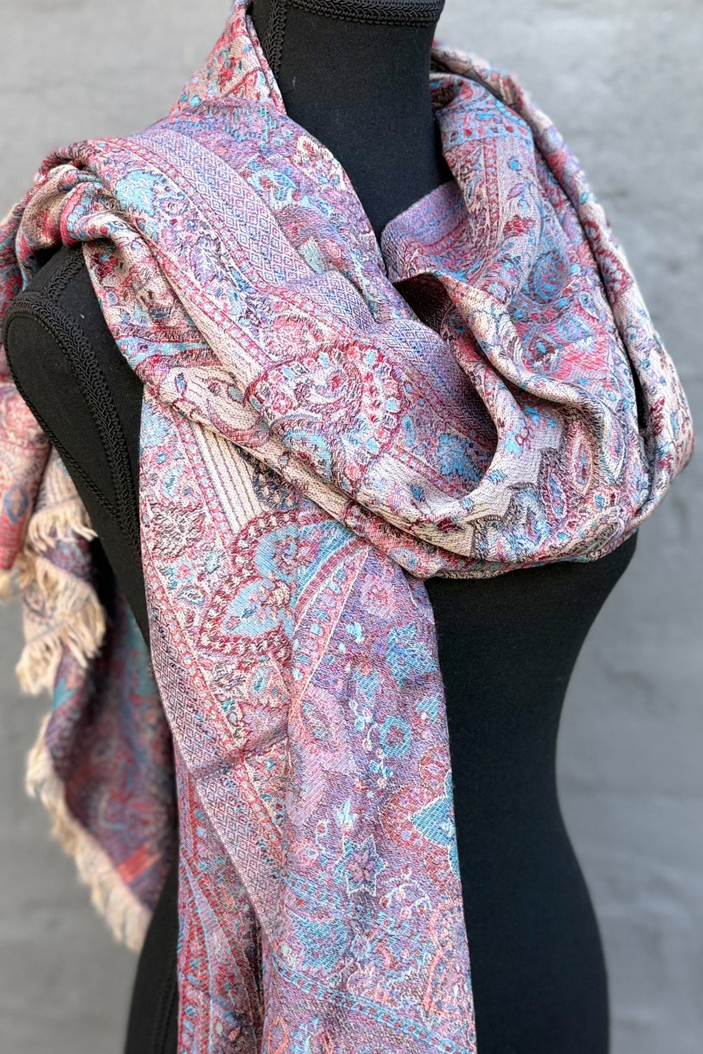 Cashmere & Bamboo Scarf In Rusty Sky