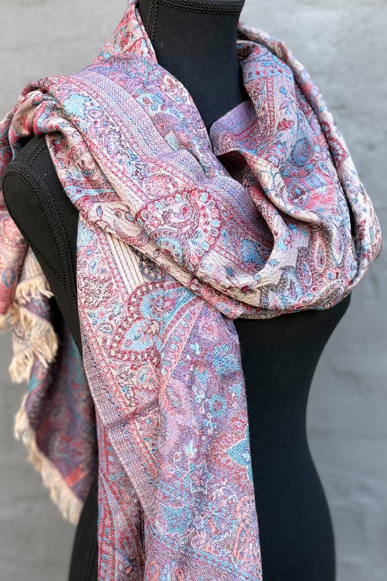 Cashmere & Bamboo Scarf In Rusty Sky