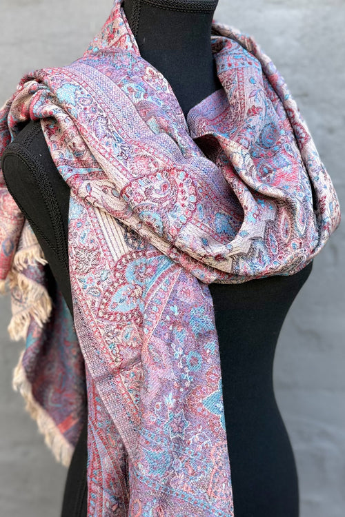 Cashmere & Bamboo Scarf In Rusty Sky