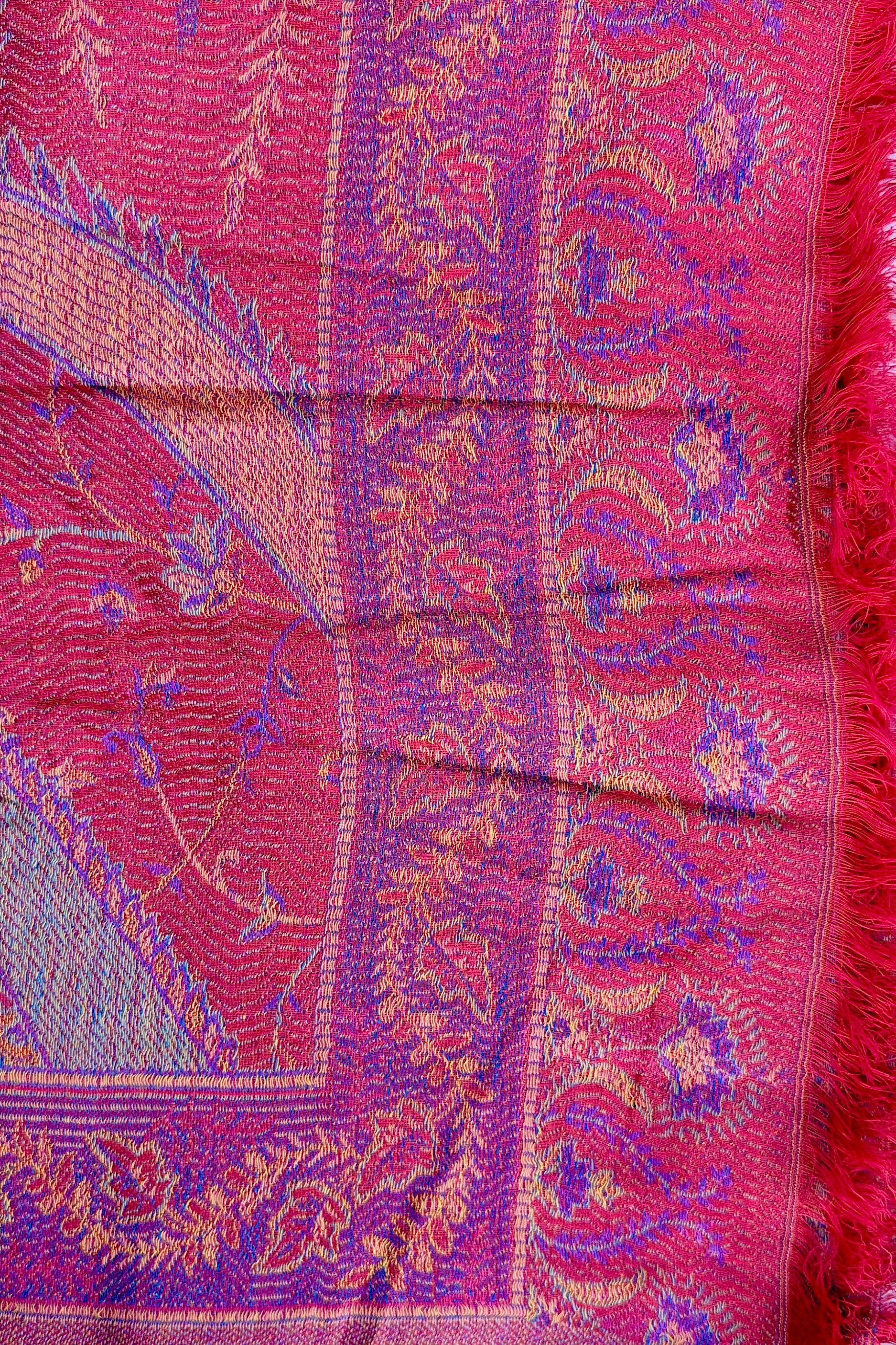 Cashmere & Bamboo Scarf In Cherry Plum