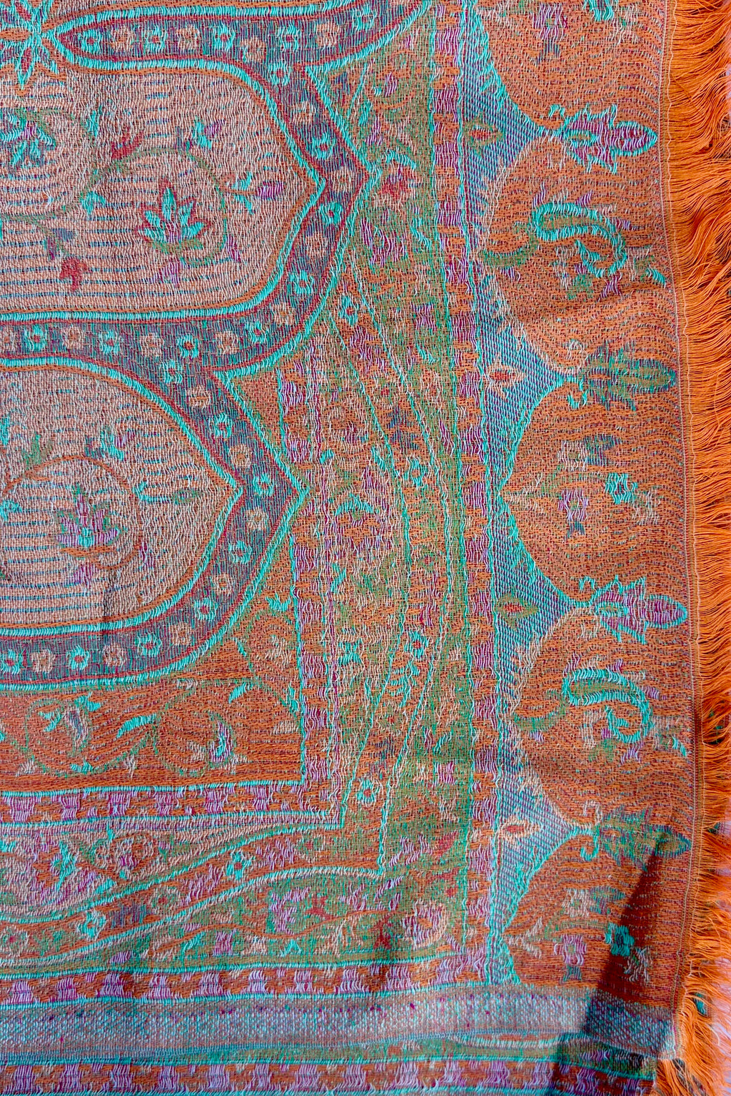 Cashmere & Bamboo Scarf In Sunset Olive