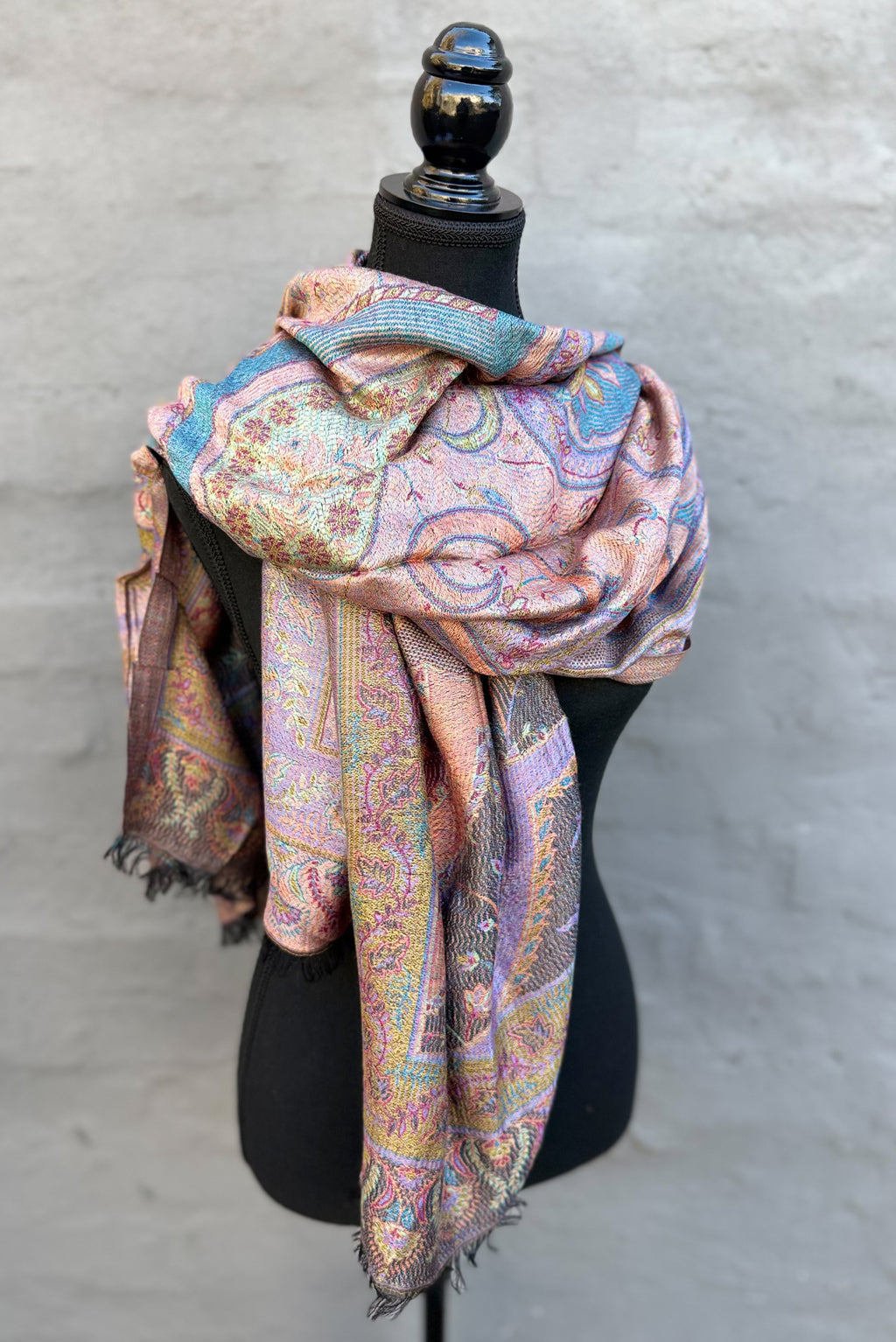 Cashmere & Bamboo Scarf In Jet Set