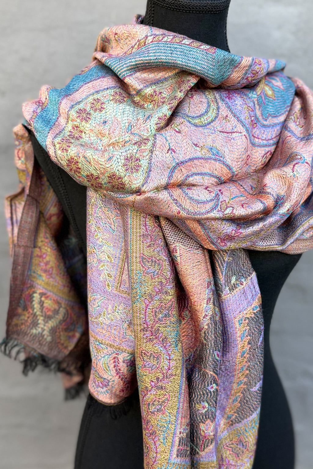 Cashmere & Bamboo Scarf In Jet Set