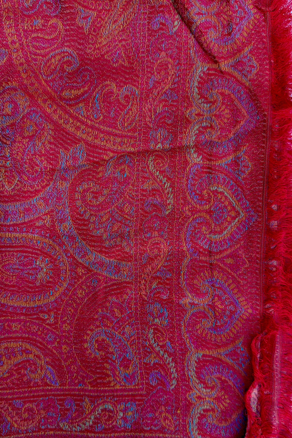 Cashmere & Bamboo Scarf In Red Tango