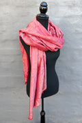 Cashmere & Bamboo Scarf In Red Tango