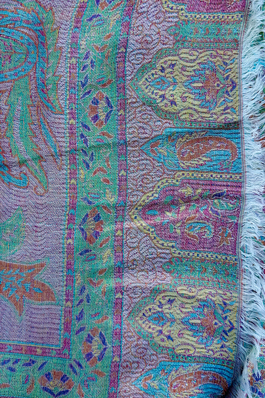 Cashmere & Bamboo Scarf In Pastel Rainbow