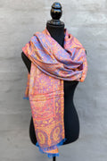 Cashmere & Bamboo Scarf In Azure Sunset
