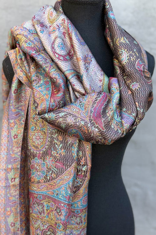 Cashmere & Bamboo Scarf In Raven