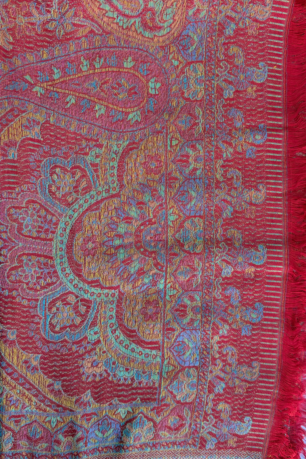 Cashmere & Bamboo Scarf In Rococco Red
