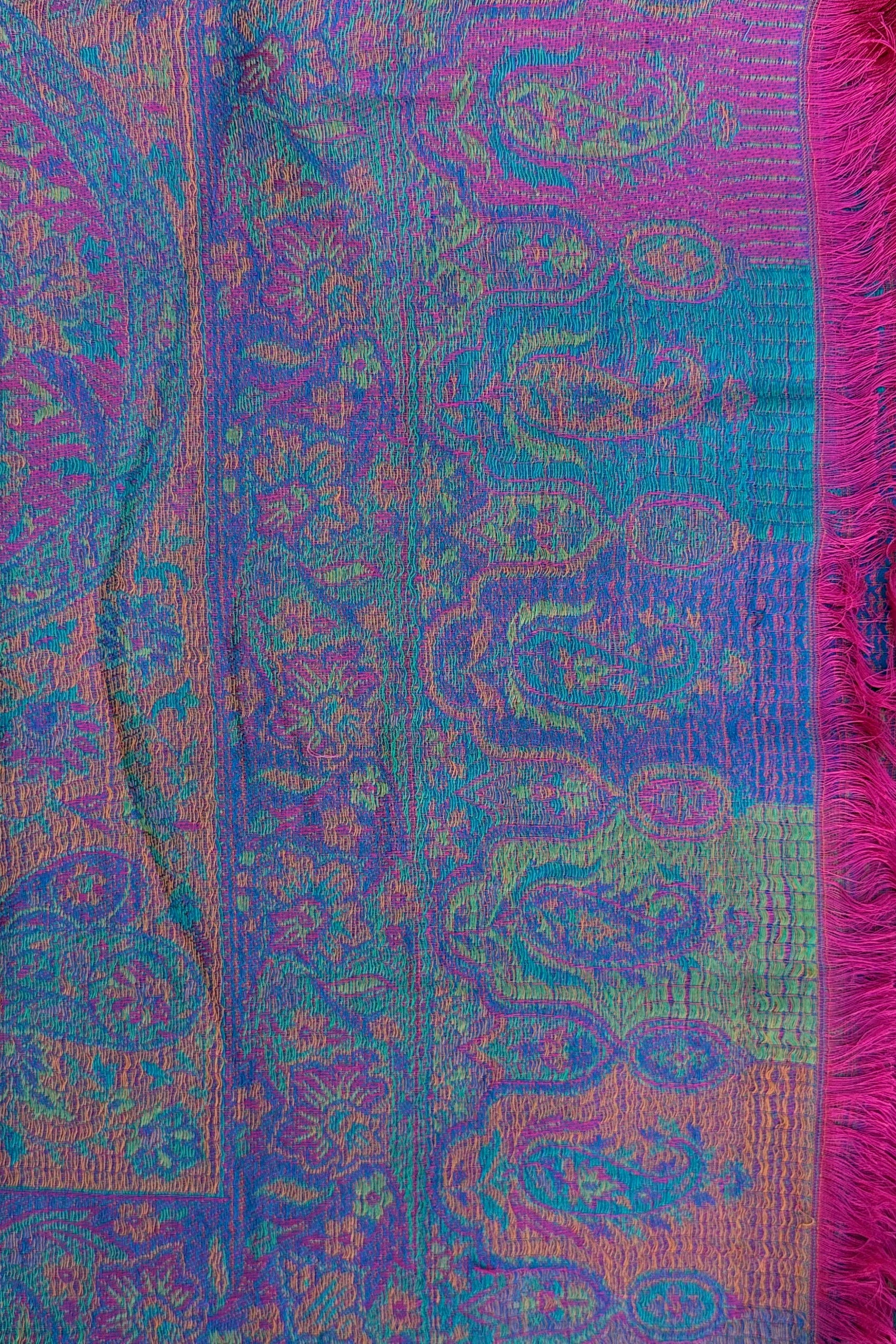 Cashmere & Bamboo Scarf In Fuchsia Breeze