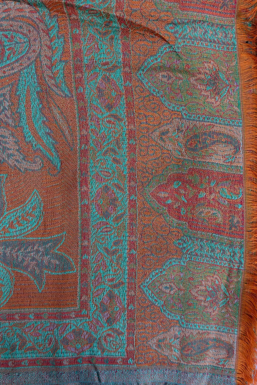 Cashmere & Bamboo Scarf In Aqua Sunset