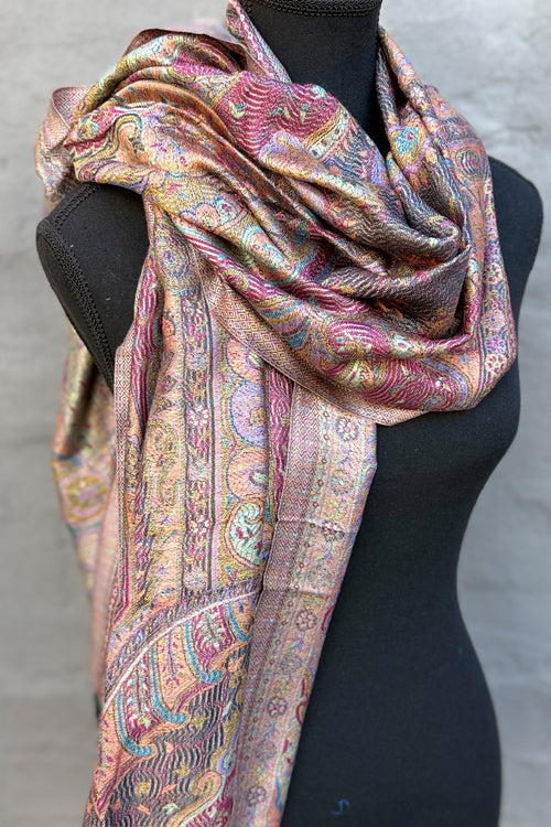 Cashmere & Bamboo Scarf In Turkish Coffee