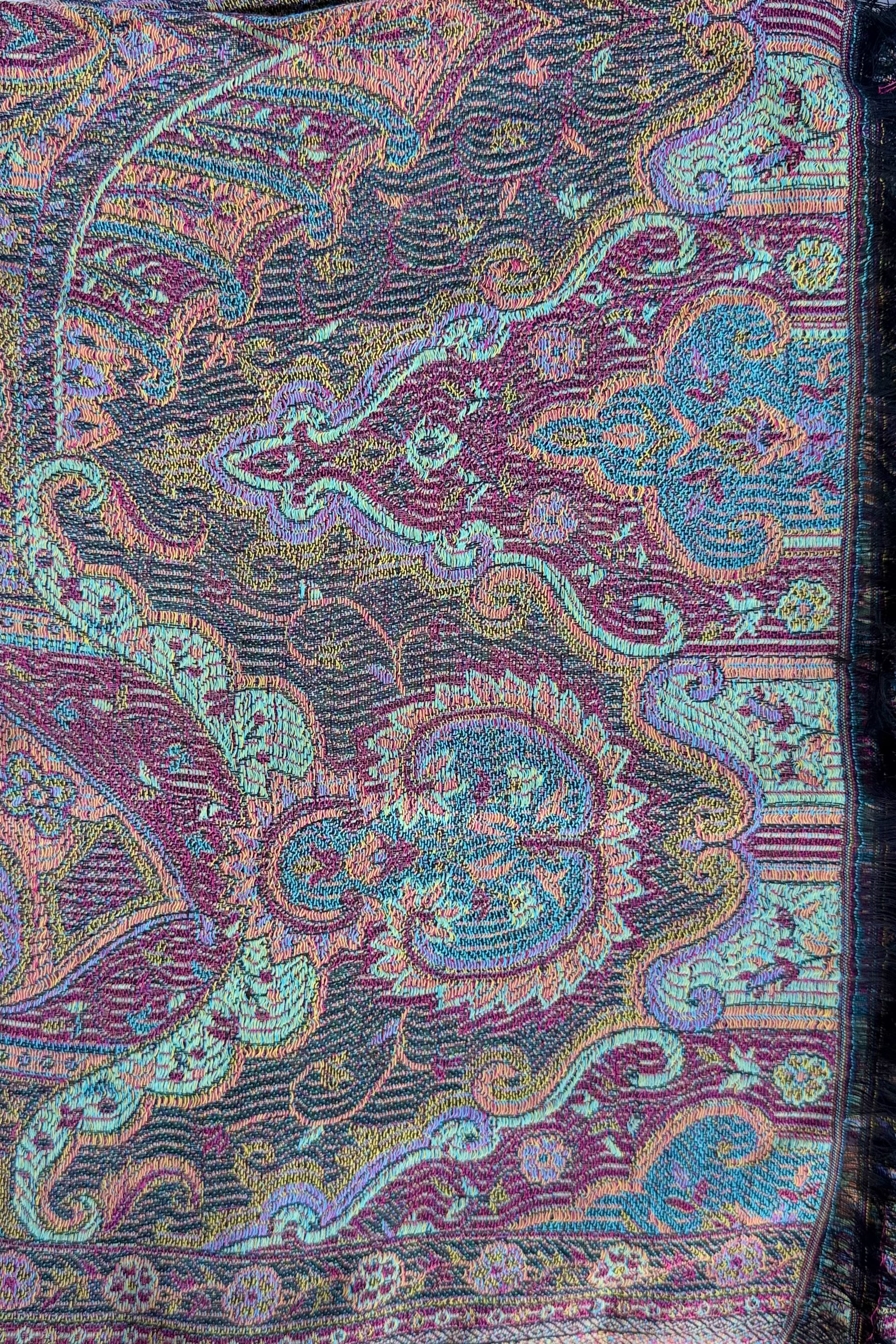 Cashmere & Bamboo Scarf In Moonless Night