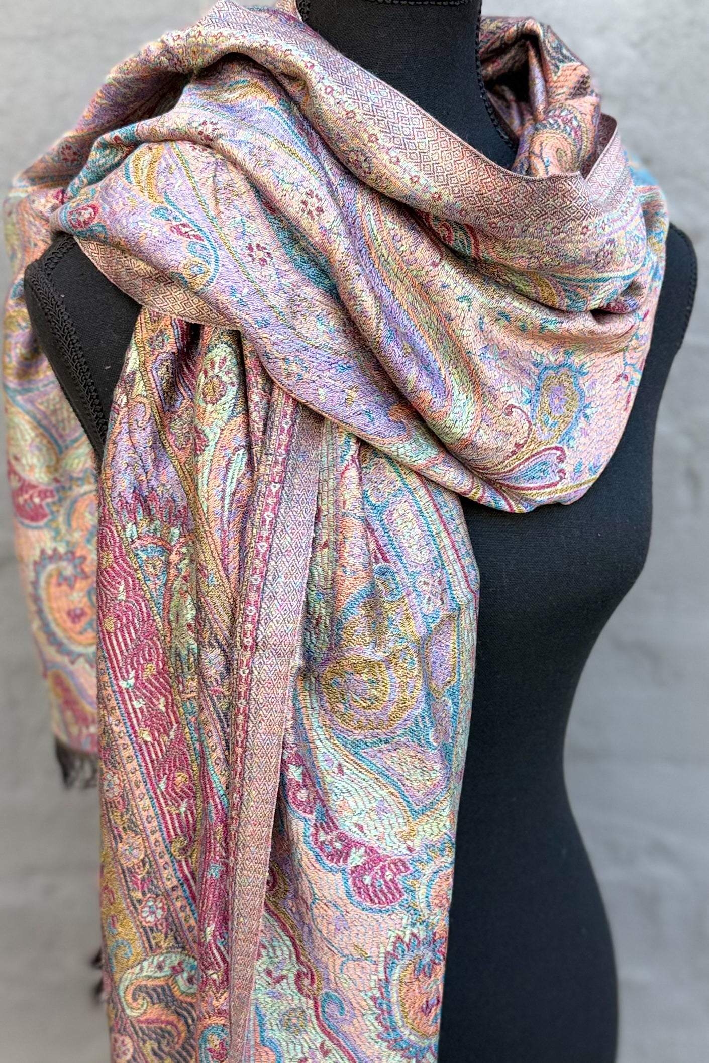 Cashmere & Bamboo Scarf In Moonless Night