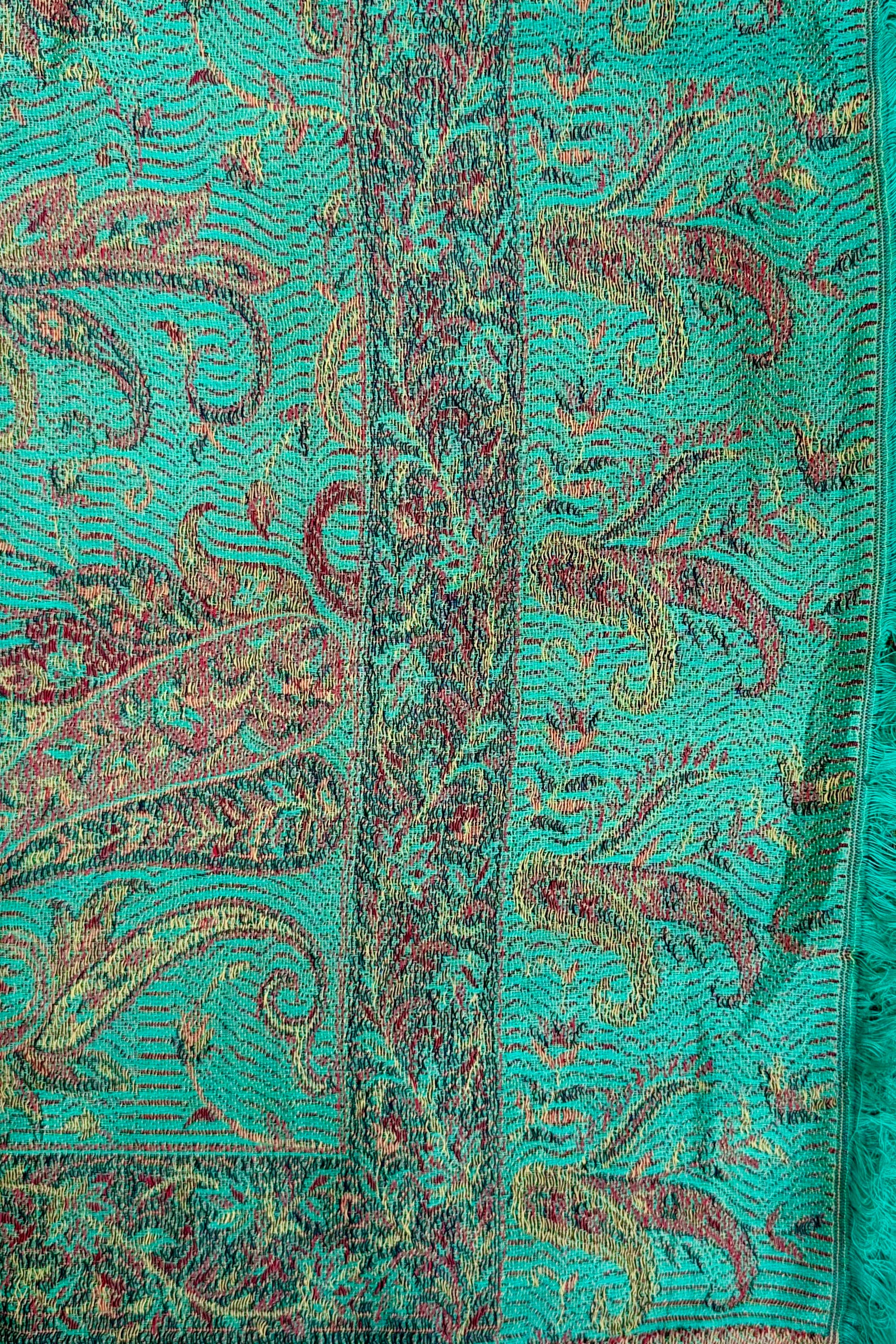 Cashmere & Bamboo Scarf In Golden Emerald