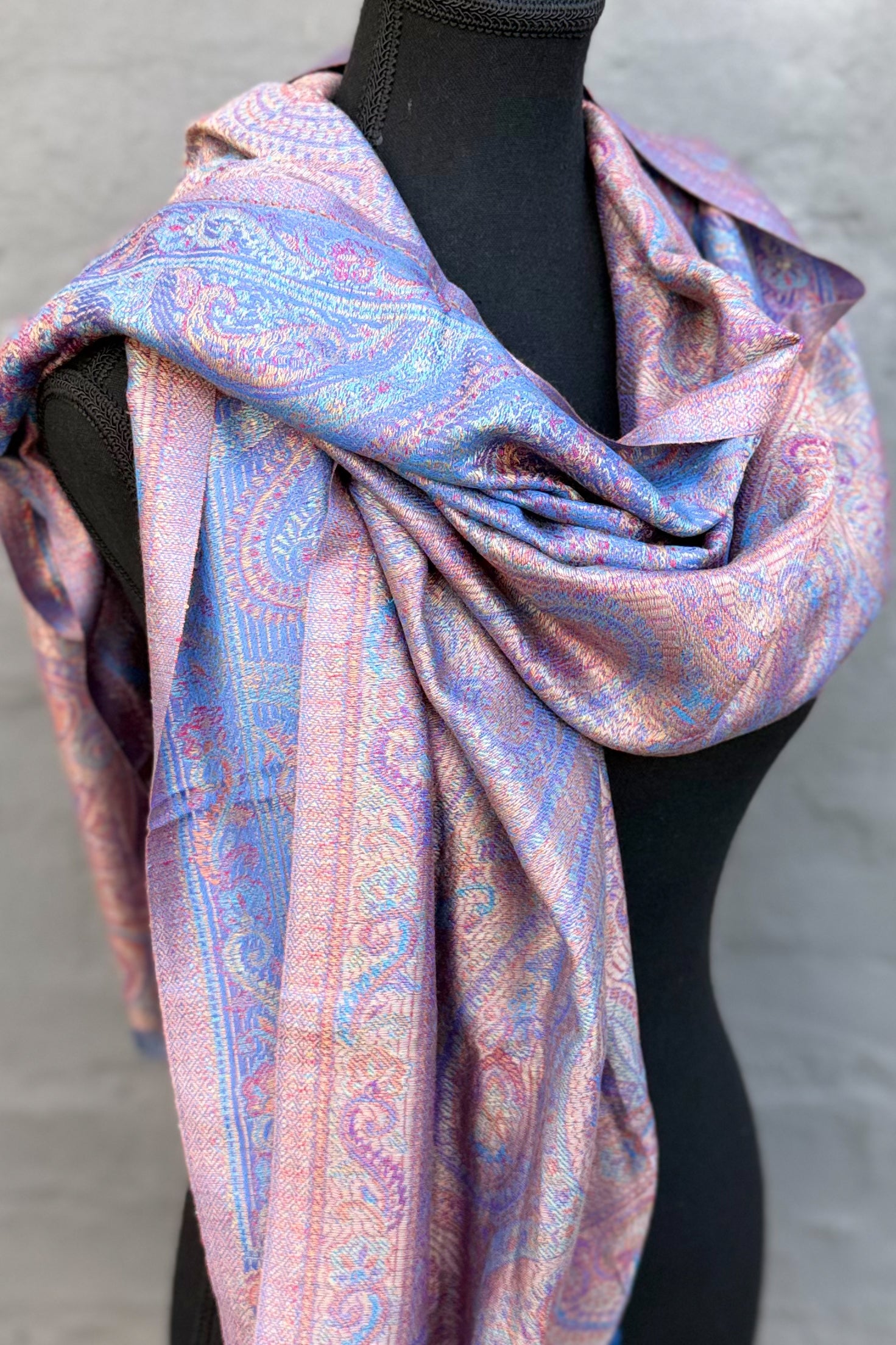 Cashmere & Bamboo Scarf In Persian Violet