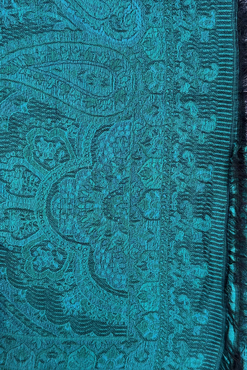 Cashmere & Bamboo Scarf In Caribbean Sea