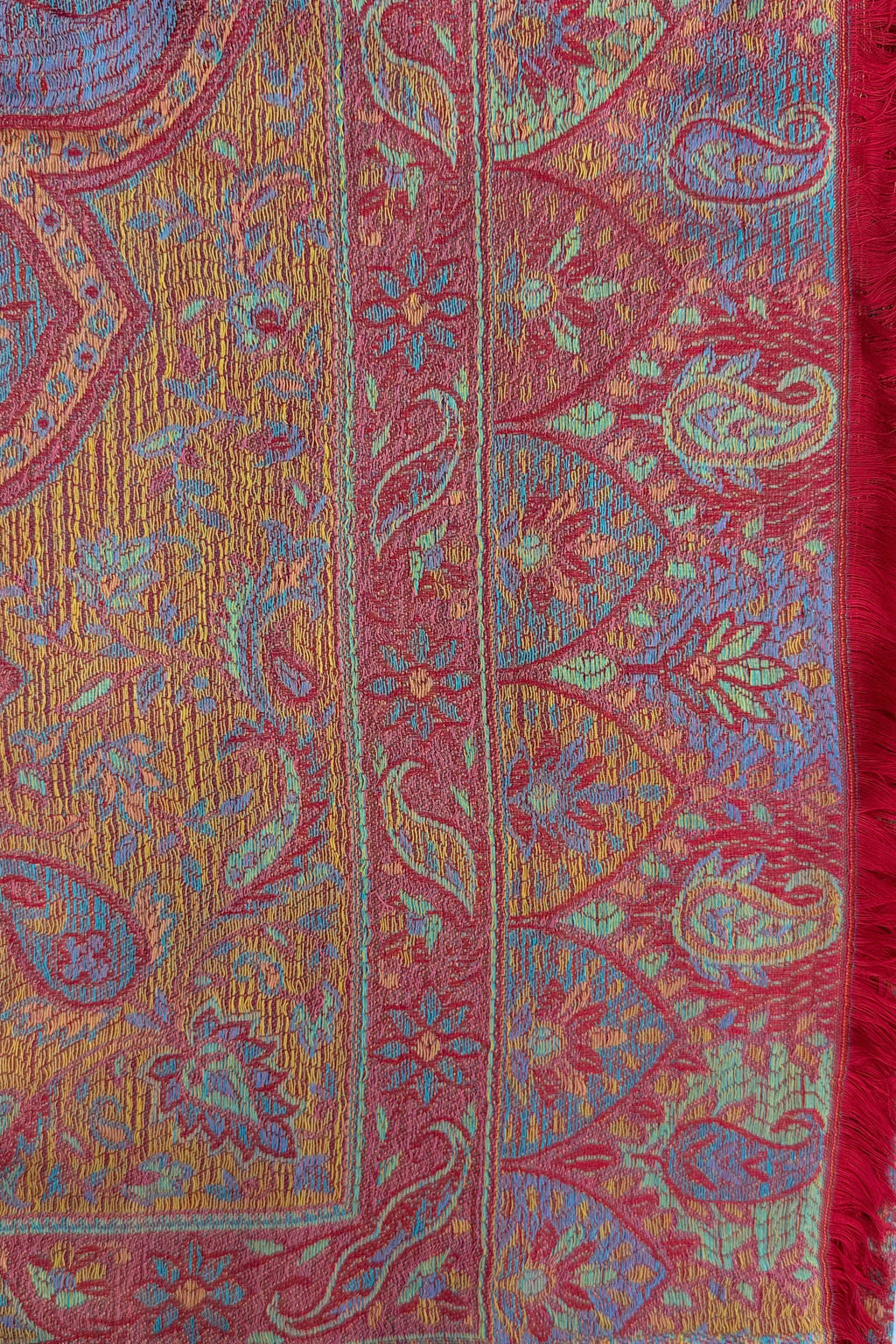 Cashmere & Bamboo Scarf In Mandarin Ruby