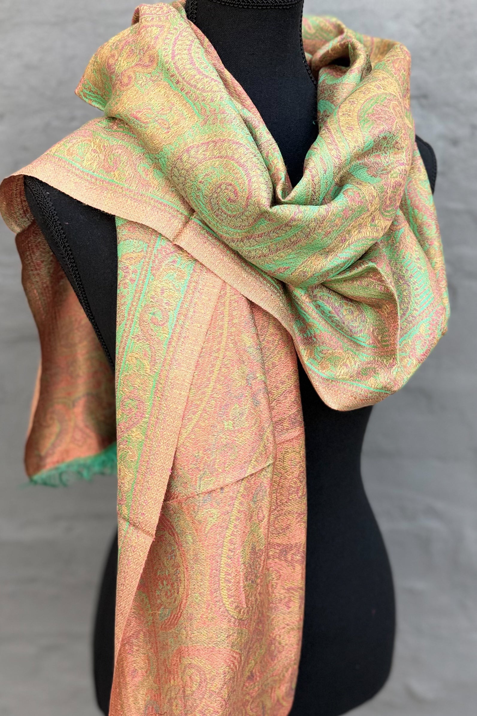 Cashmere & Bamboo Scarf In Golden Apple