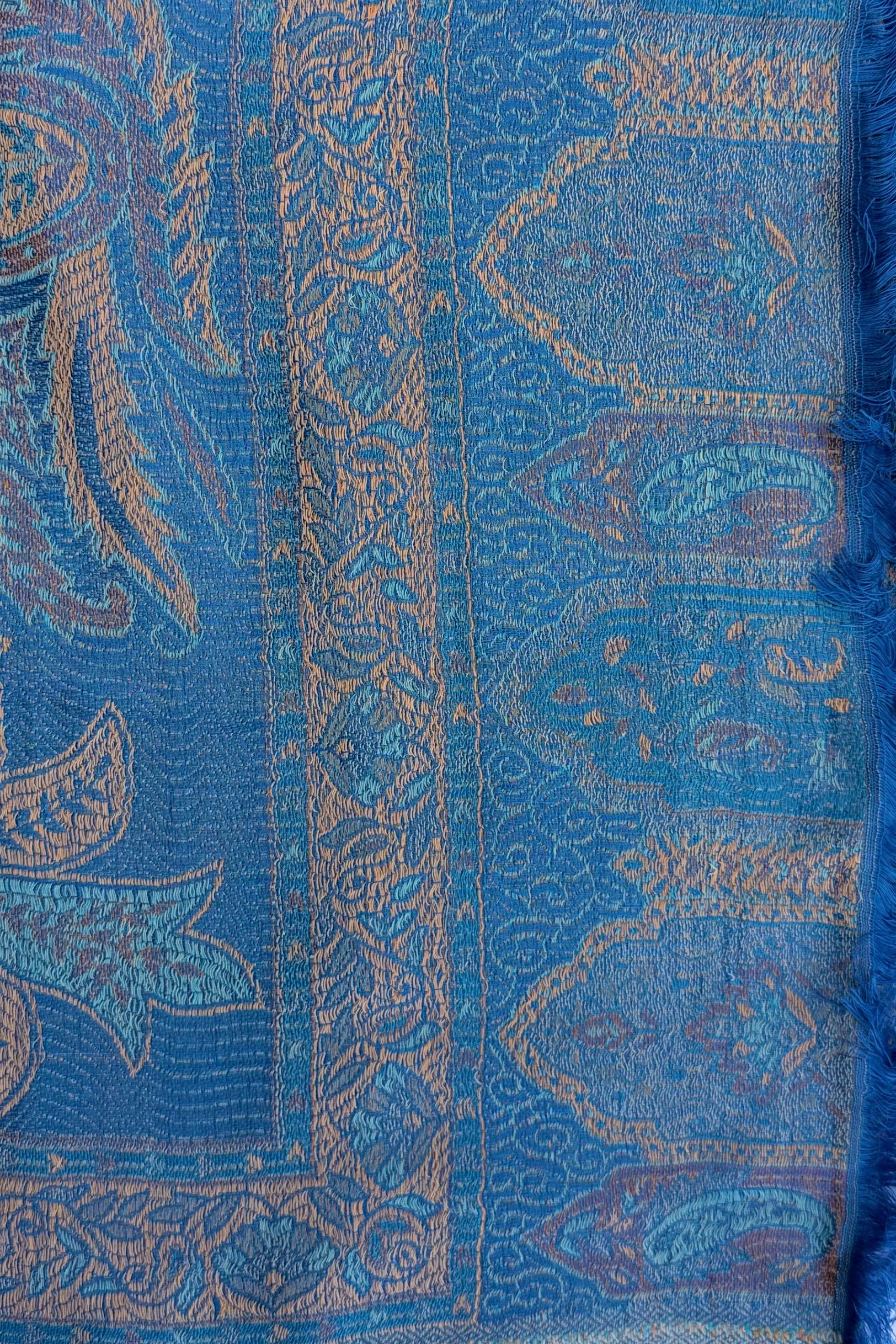 Cashmere & Bamboo Scarf In Blue Jasper